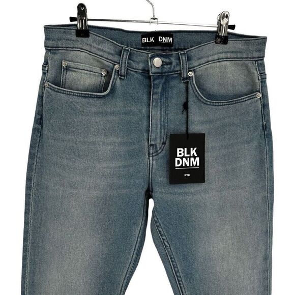 BLK DNM Move Cropped Straight Leg Jeans Addison Blue Size 29 NWT - Picture 4 of 9